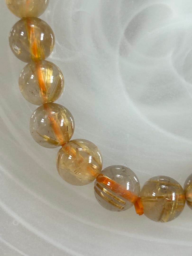 ゴールドルチルクォーツブレスレット8.5