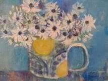 【真作】絵画　山本亜稀　油彩4号　マルガリータ（バルセロナ）　箱入　X151