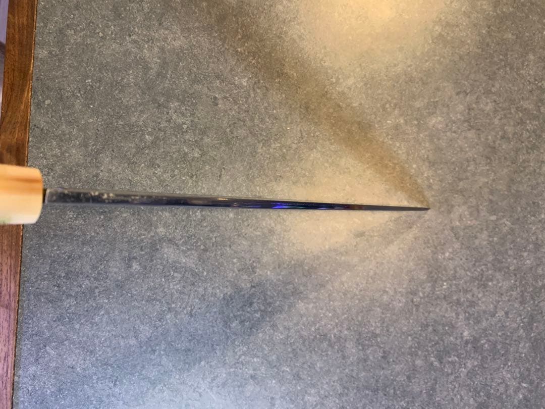 笠原刃物　重廣作　伝統工芸師　池田美和　白ニ鋼　柳刃　300ミリ