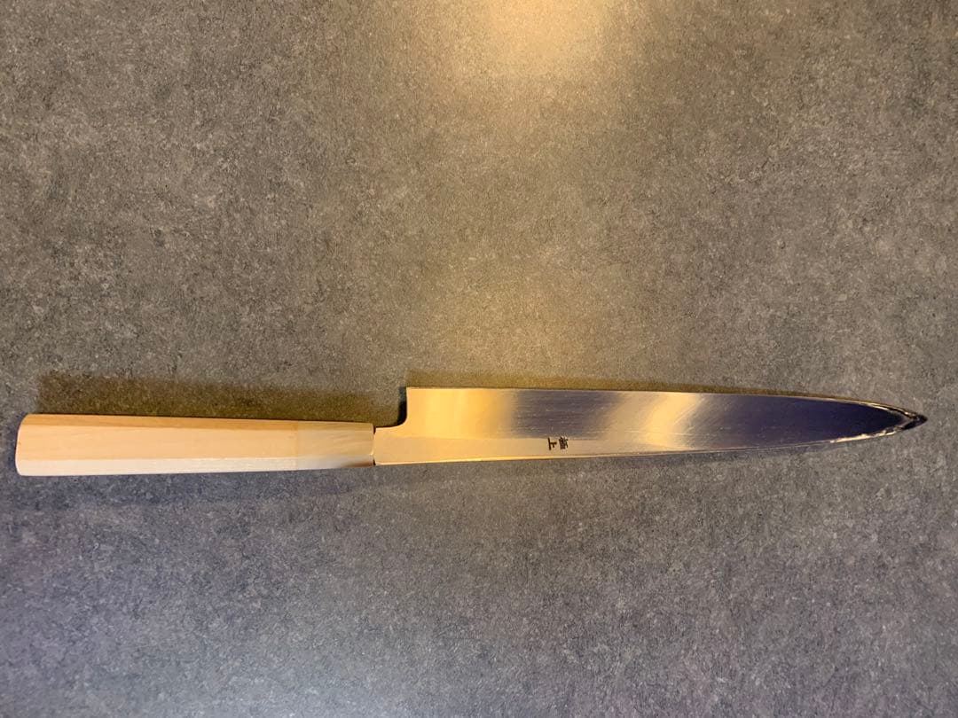 笠原刃物　重廣作　伝統工芸師　池田美和　白ニ鋼　柳刃　300ミリ