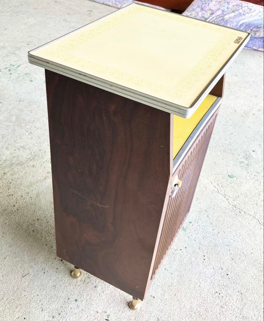 昭和レトロ　電話台　収納棚　サイドラック　チェスト　アンティーク