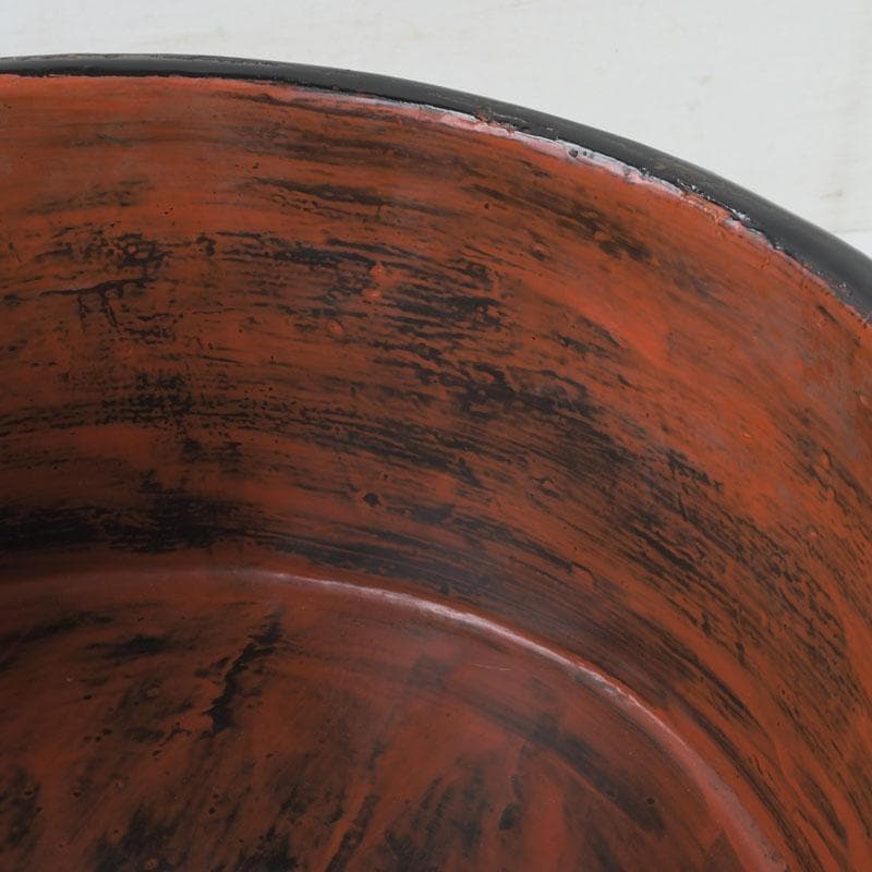 時代古民具 漆塗 三足桶 M 9839A