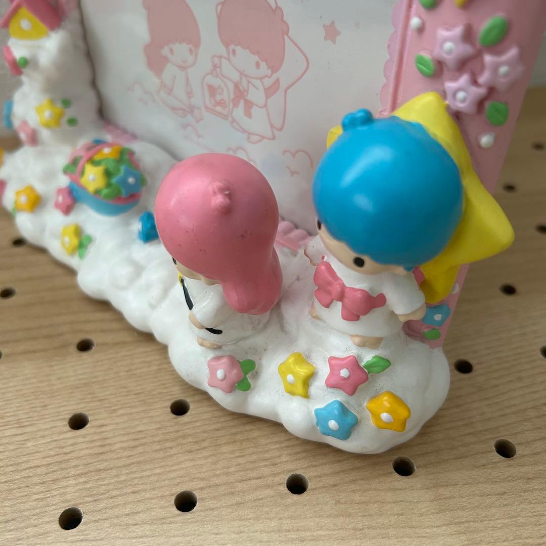 希少★キキララ　L判写真立て　陶器製　昭和レトロ　リトルツインスターズ　サンリオ