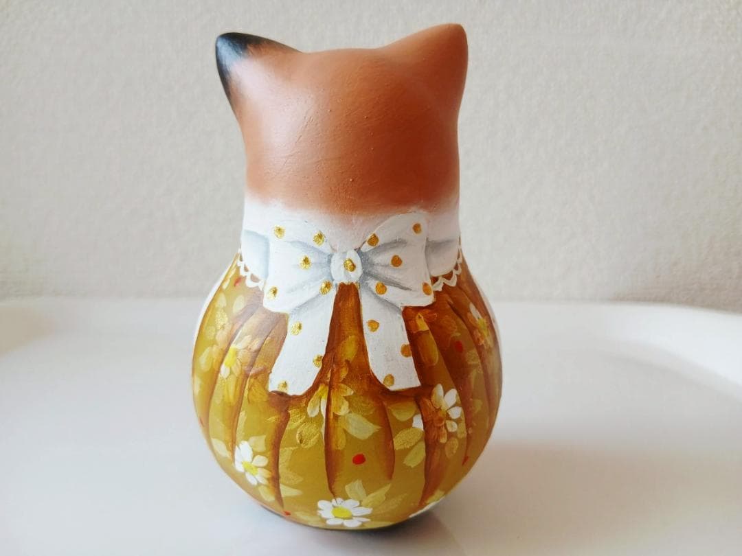 【CBT104】9cm級 北欧雑貨　ネコのおきあがりこぼし(大) スベトラーナ