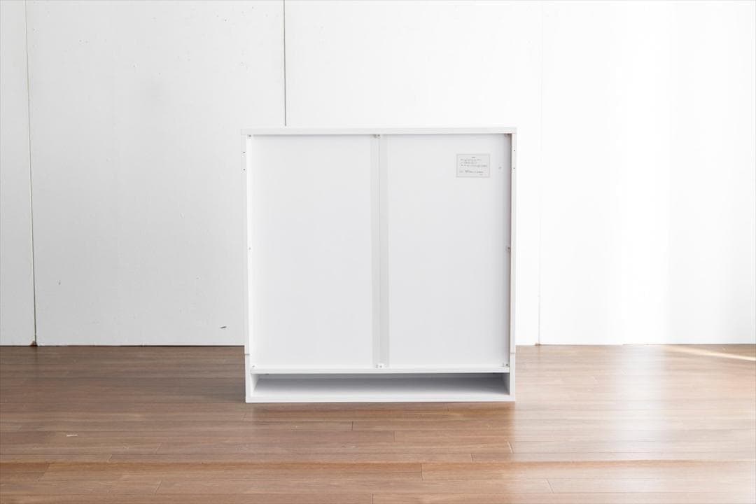 ☆【幅80cm×奥行28cm】 ガラスケース　コレクションケース　ホワイト