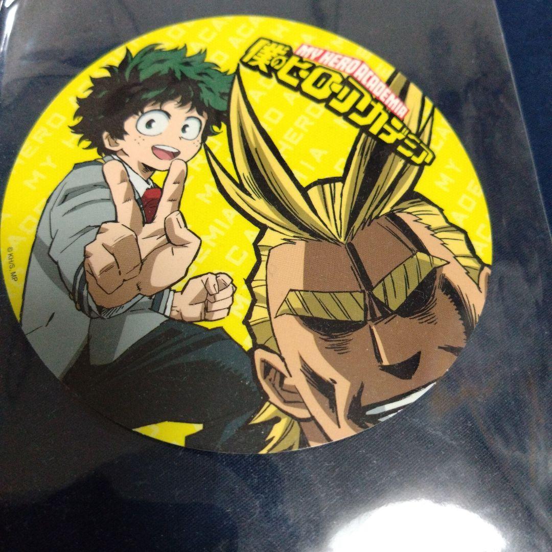 ヒロアカ オールマイトのサイン入りキーホルダー 原作 缶バッジ フェア