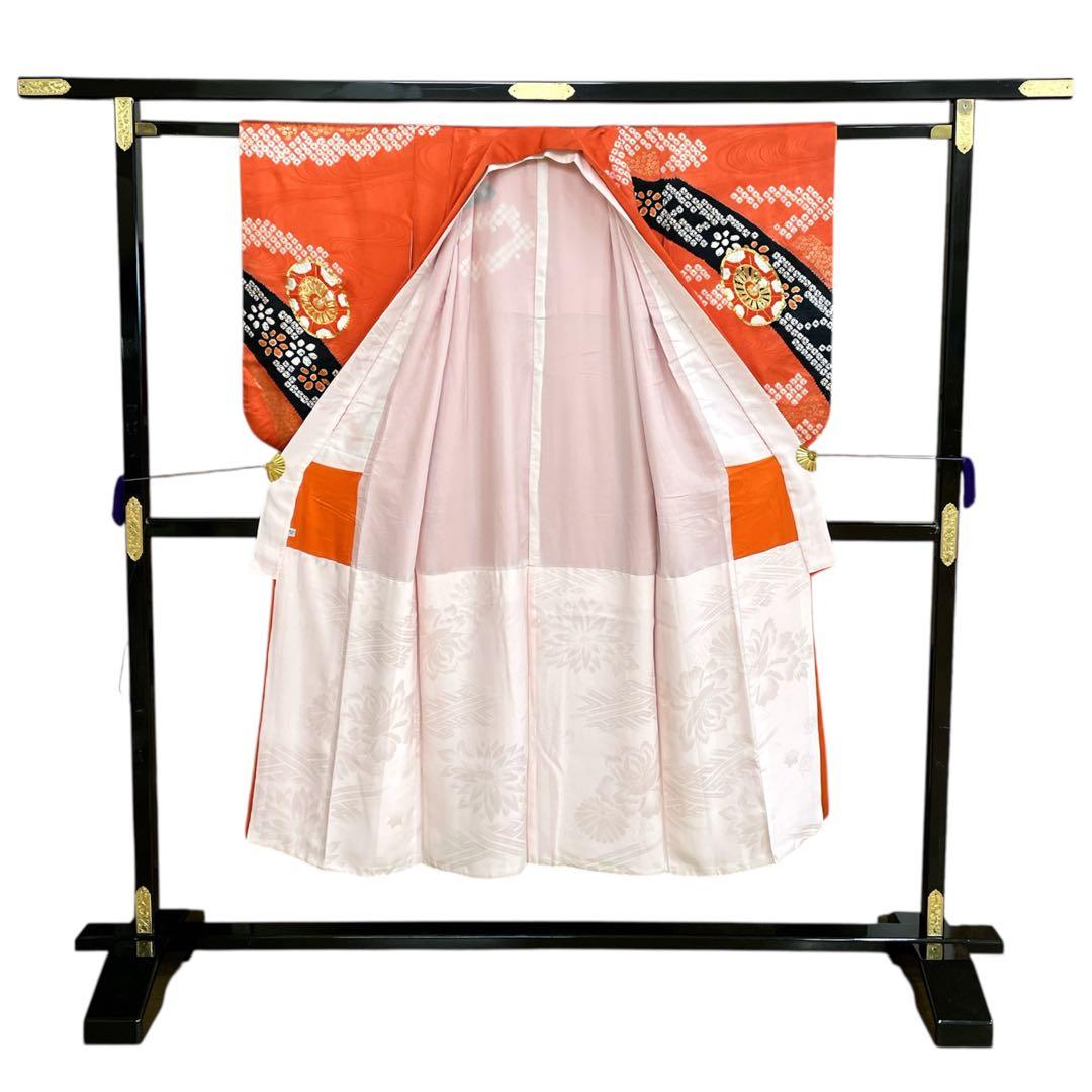 ◎mk-3118　七五三　女の子　着物・帯セット　アンティーク　12-19