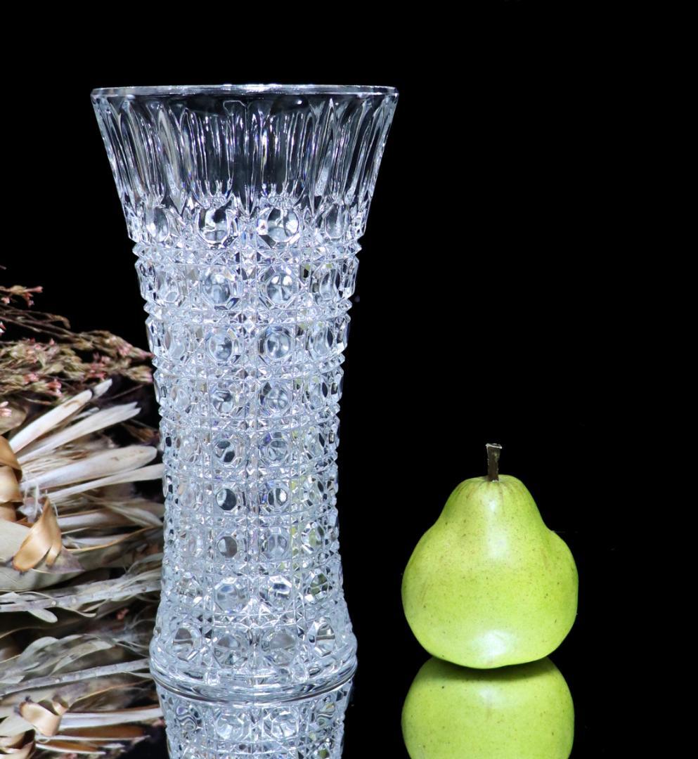 オールド・バカラ 大型 23cm 1.3kg ディアマン・ピエーリー 花瓶
