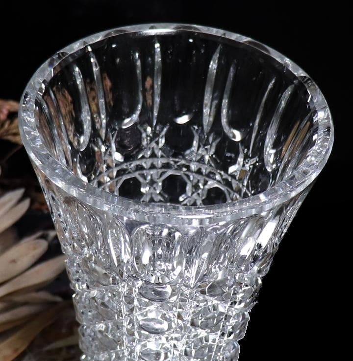 オールド・バカラ 大型 23cm 1.3kg ディアマン・ピエーリー 花瓶