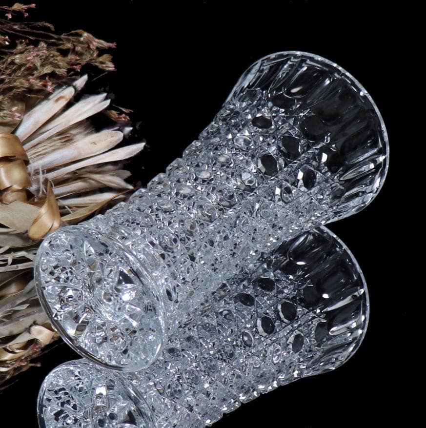 オールド・バカラ 大型 23cm 1.3kg ディアマン・ピエーリー 花瓶