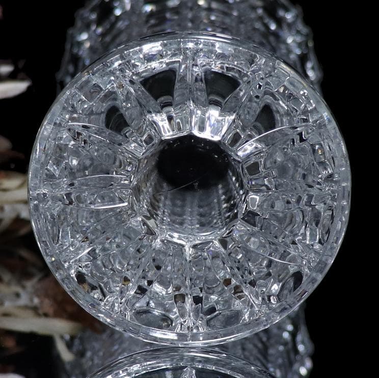 オールド・バカラ 大型 23cm 1.3kg ディアマン・ピエーリー 花瓶