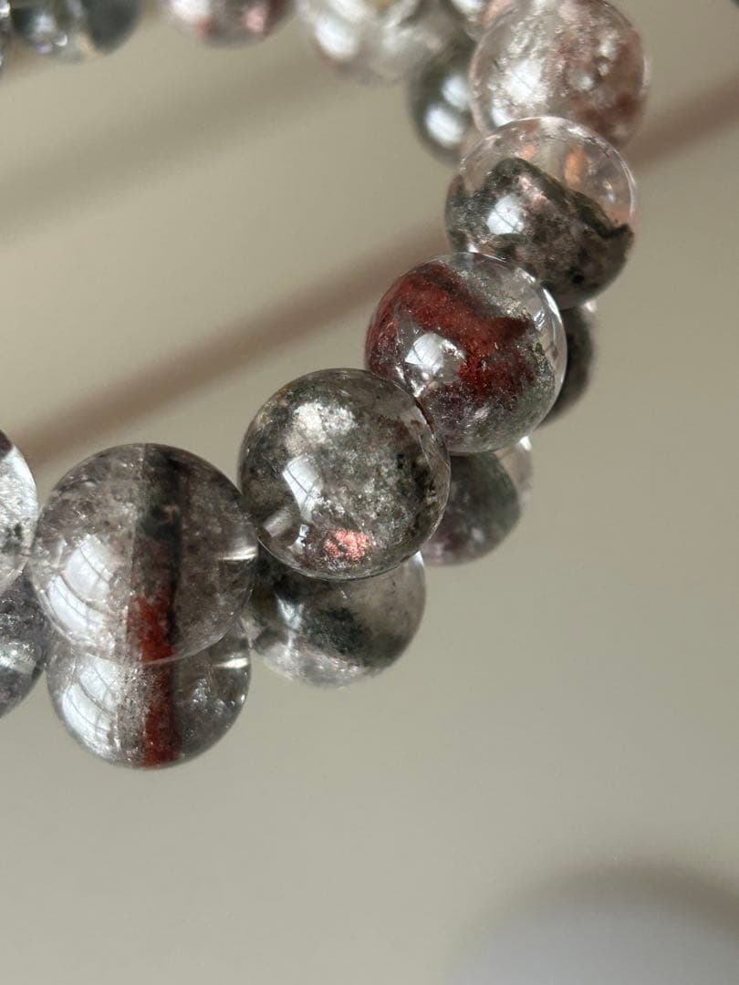 高透明度 大玉14mm ガーデンクォーツ ブレスレット 内径17cm