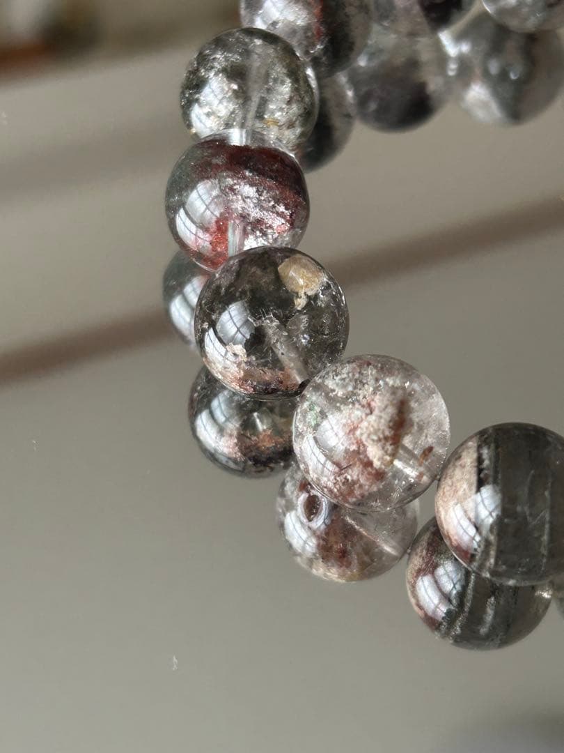 高透明度 大玉14mm ガーデンクォーツ ブレスレット 内径17cm