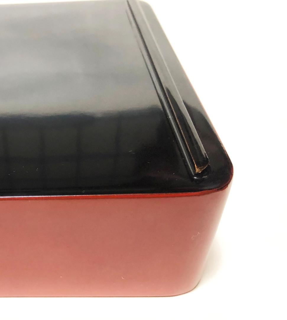 重箱 おせち 二段重 木製漆塗 朱 6.5寸 19.5cm 漆器 アウトレット②