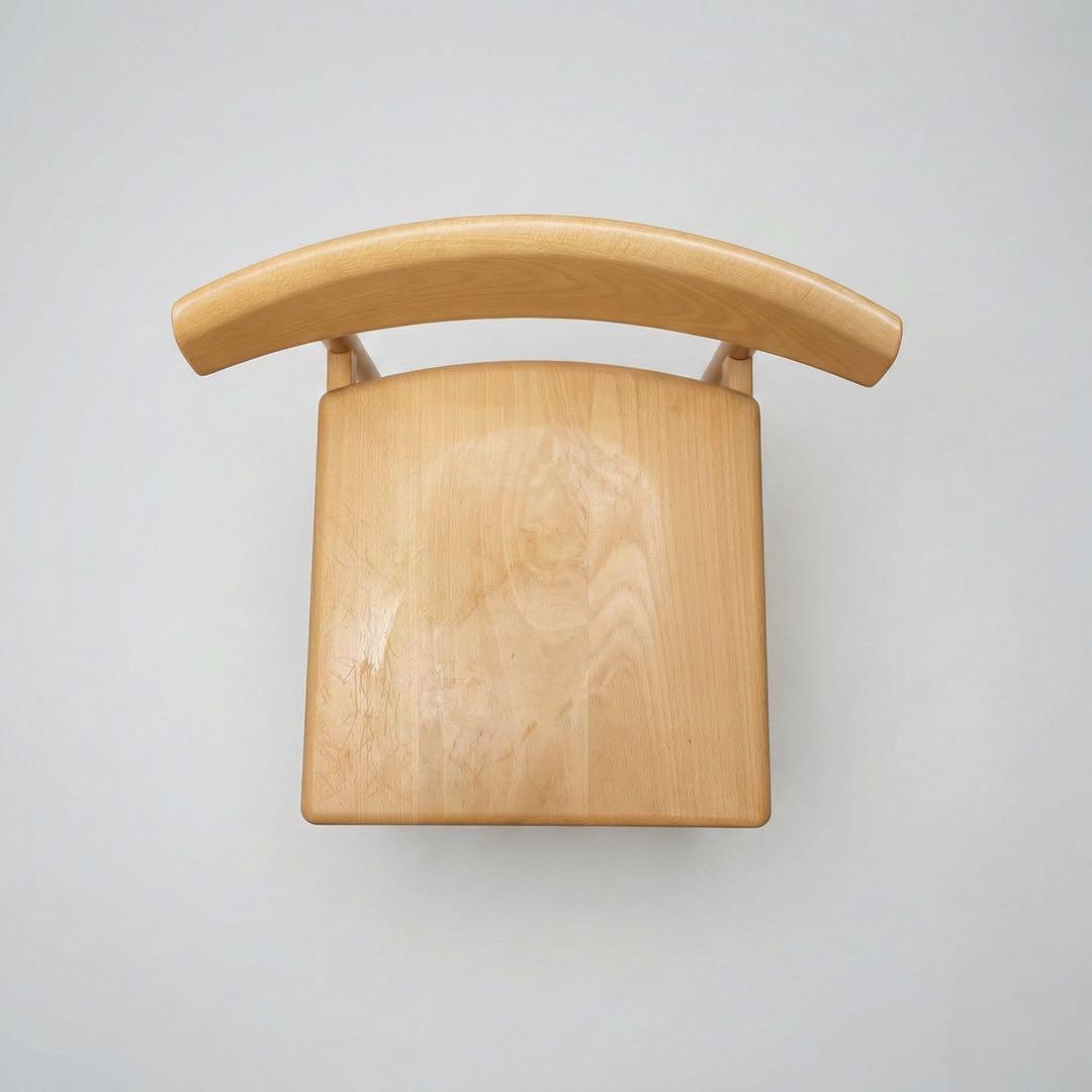 2/2】飛騨産業 キツツキ nae ダイニングチェア 板座 FC201 ビーチ