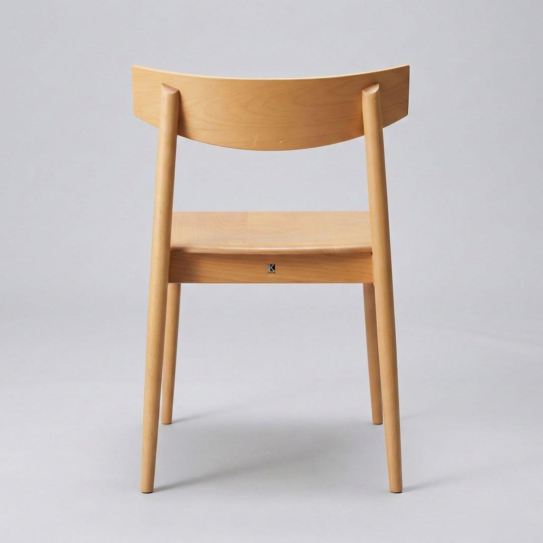 2/2】飛騨産業 キツツキ nae ダイニングチェア 板座 FC201 ビーチ