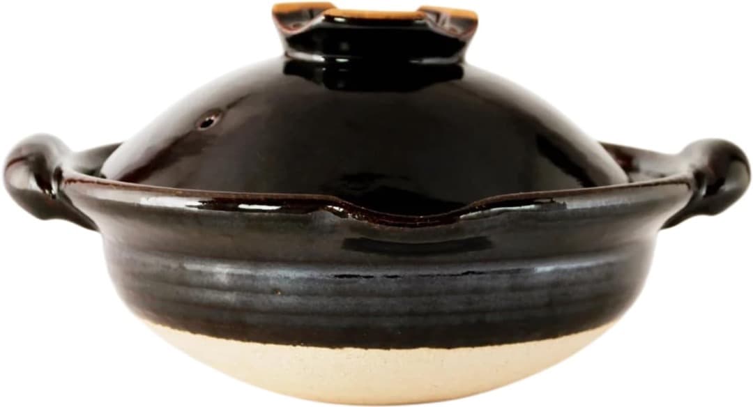 再値下げ　新品　土鍋　土楽窯　口付き　黒鍋　尺　10号　４〜６人用　圡楽　伊賀焼