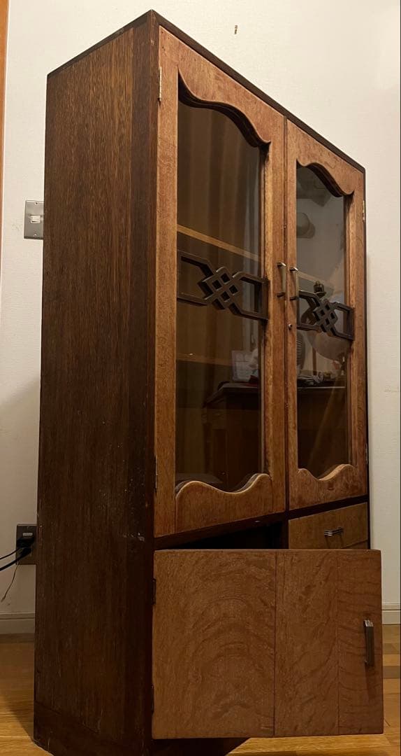 【1月29日まで】ヴィンテージ収納棚 本棚 飾り棚 食器棚 古家具