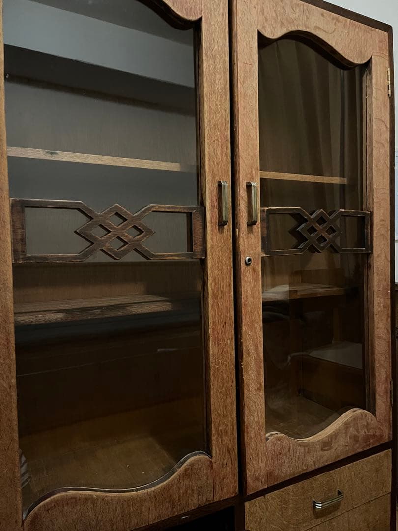 【1月29日まで】ヴィンテージ収納棚 本棚 飾り棚 食器棚 古家具