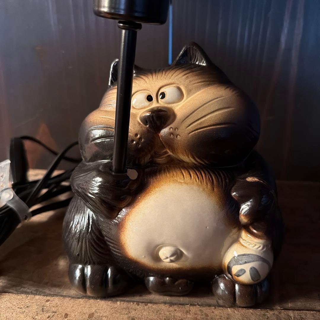 昭和レトロ 希少 松下電工 信楽焼たぬきランプ 縁起物 商売繁盛 訳あり