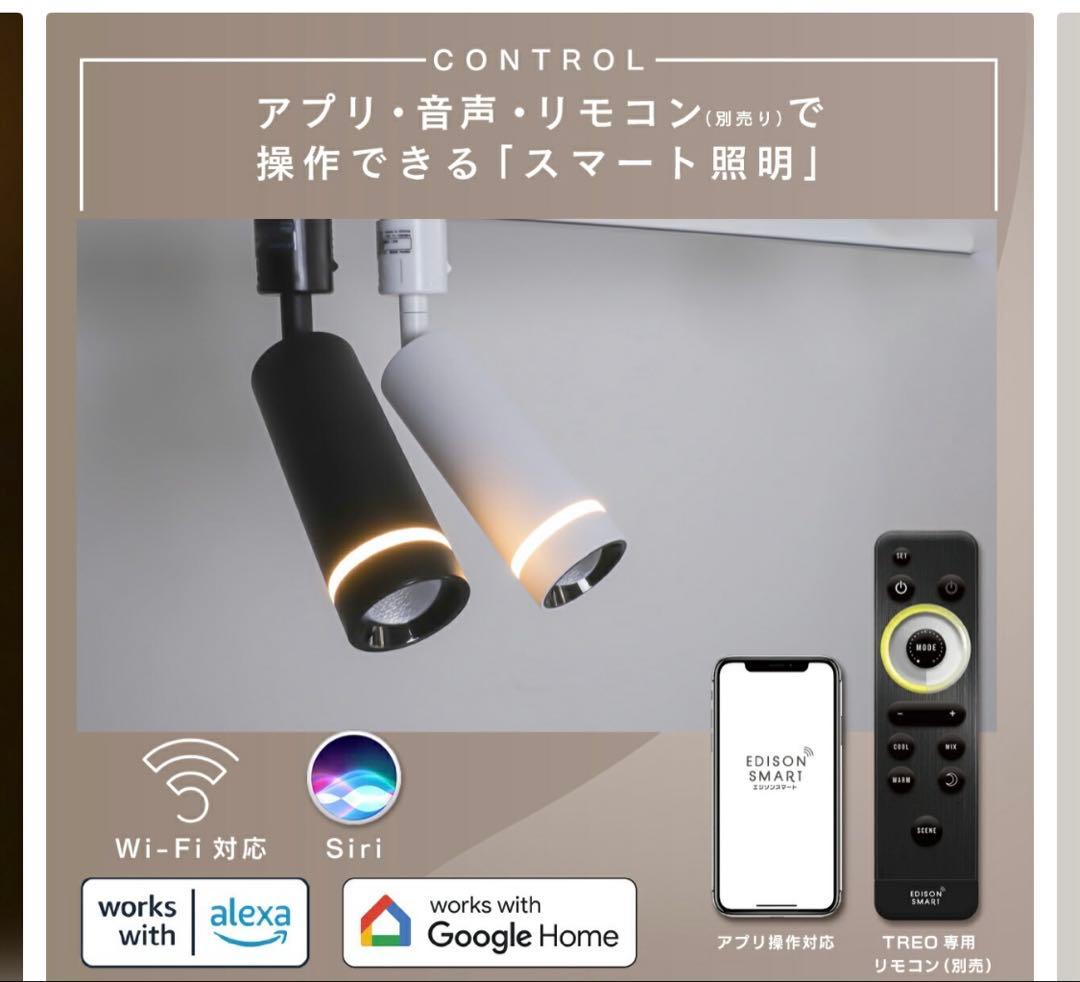 山羊chan　Treo スポットライト ダクトレール ホワイト2個セット