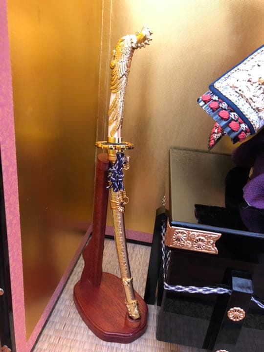 五月人形冑セット　床の間飾り