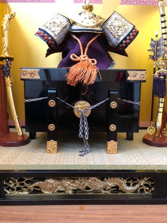 五月人形冑セット　床の間飾り