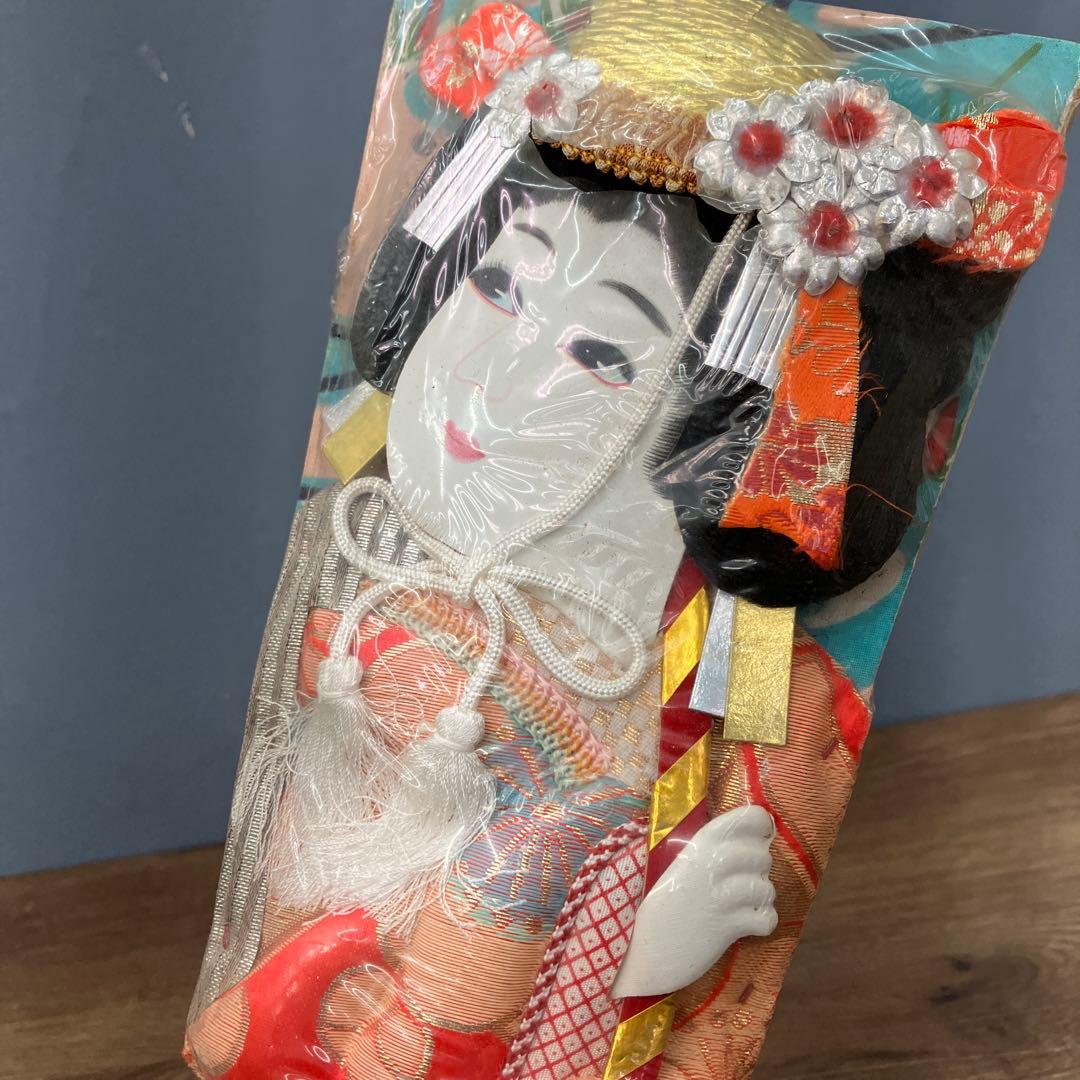 E-5 縁起物 押絵羽子板 汐汲 正月飾り 伝統工芸品 飾り物 華やか お正月