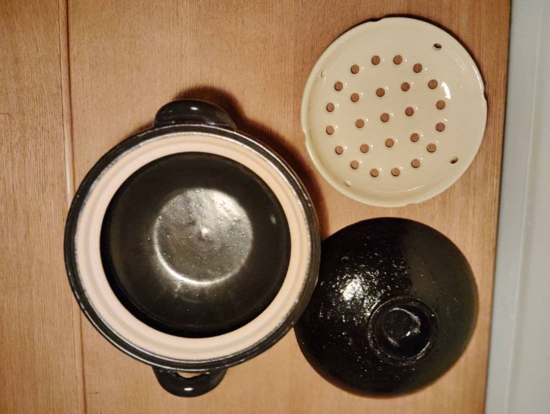 美品 永谷園 ヘルシー蒸し鍋 27cm 土鍋