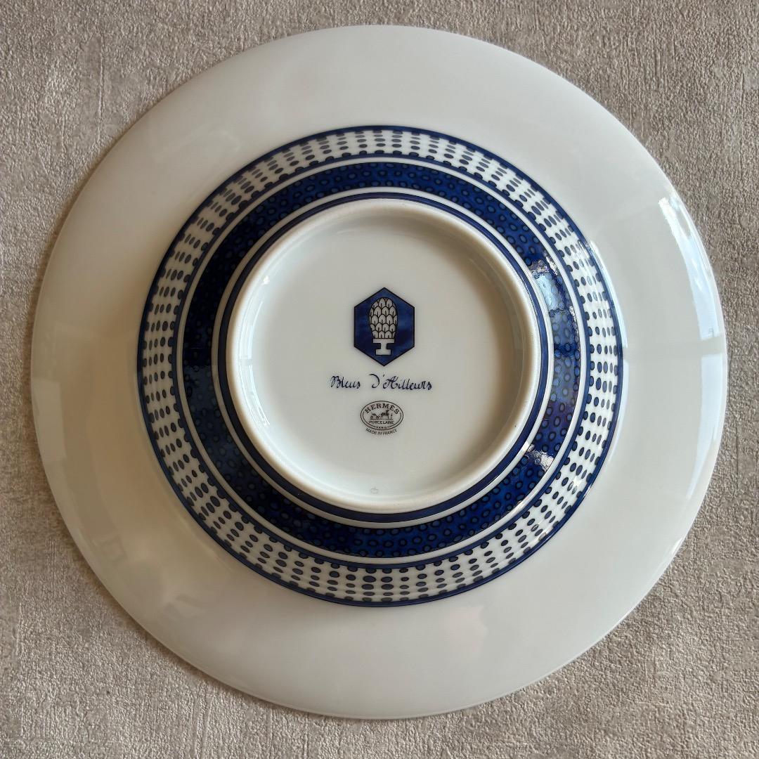 Hermès Bleus D'Ailleurs ブルーダイユール スープ皿