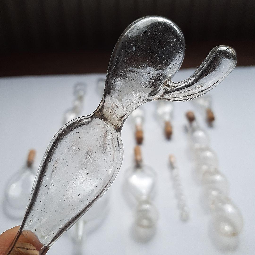 ゴム風船型N アンティーク硝子 昭和レトロ レトロ雑貨 とろとろガラス