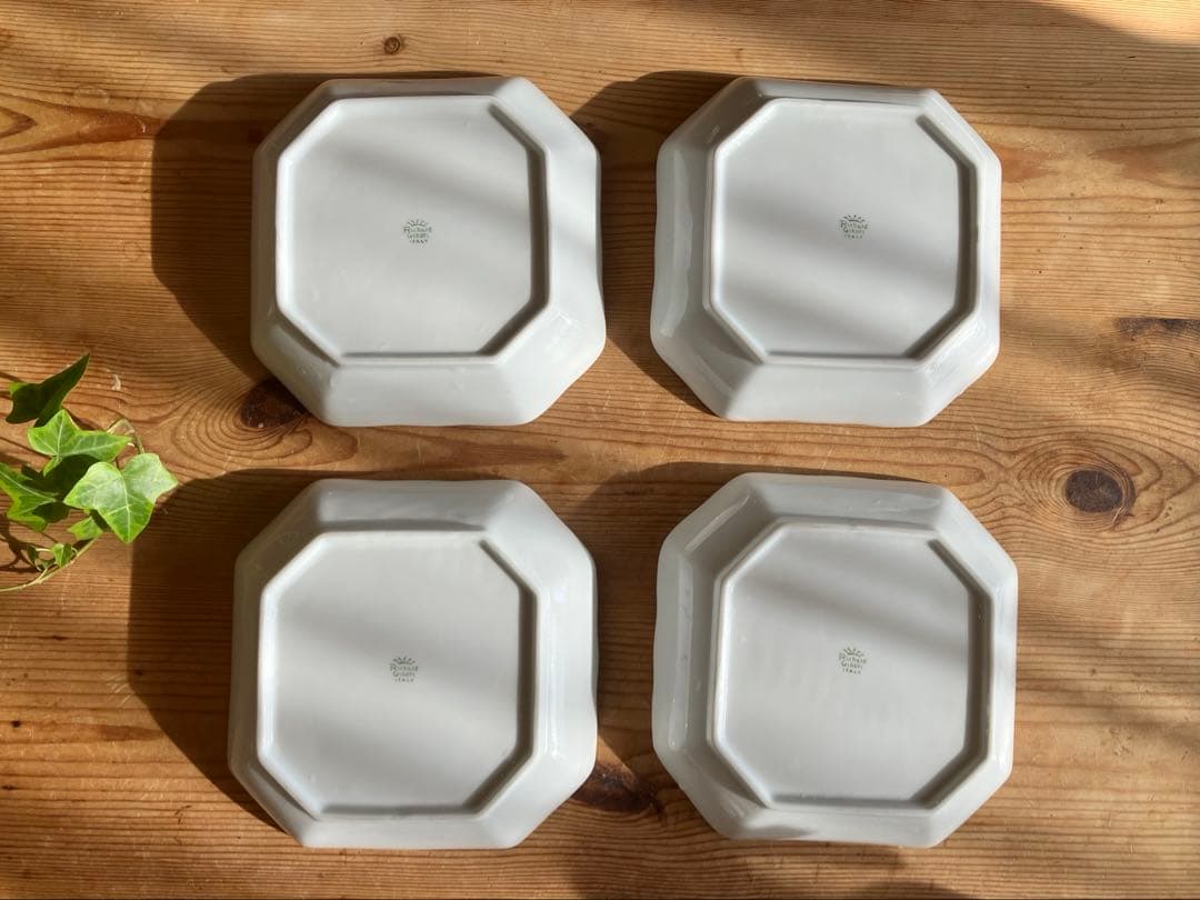 ジノリ オジェッティホワイト 15.5スクエアプレート×4 - メルカリ