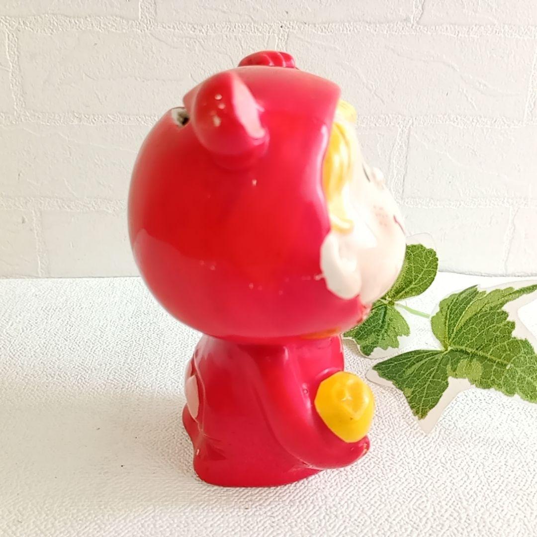 S81:70年代サンリオ 陶器 貯金箱女の子 昭和レトロ SANRIO 水森亜土