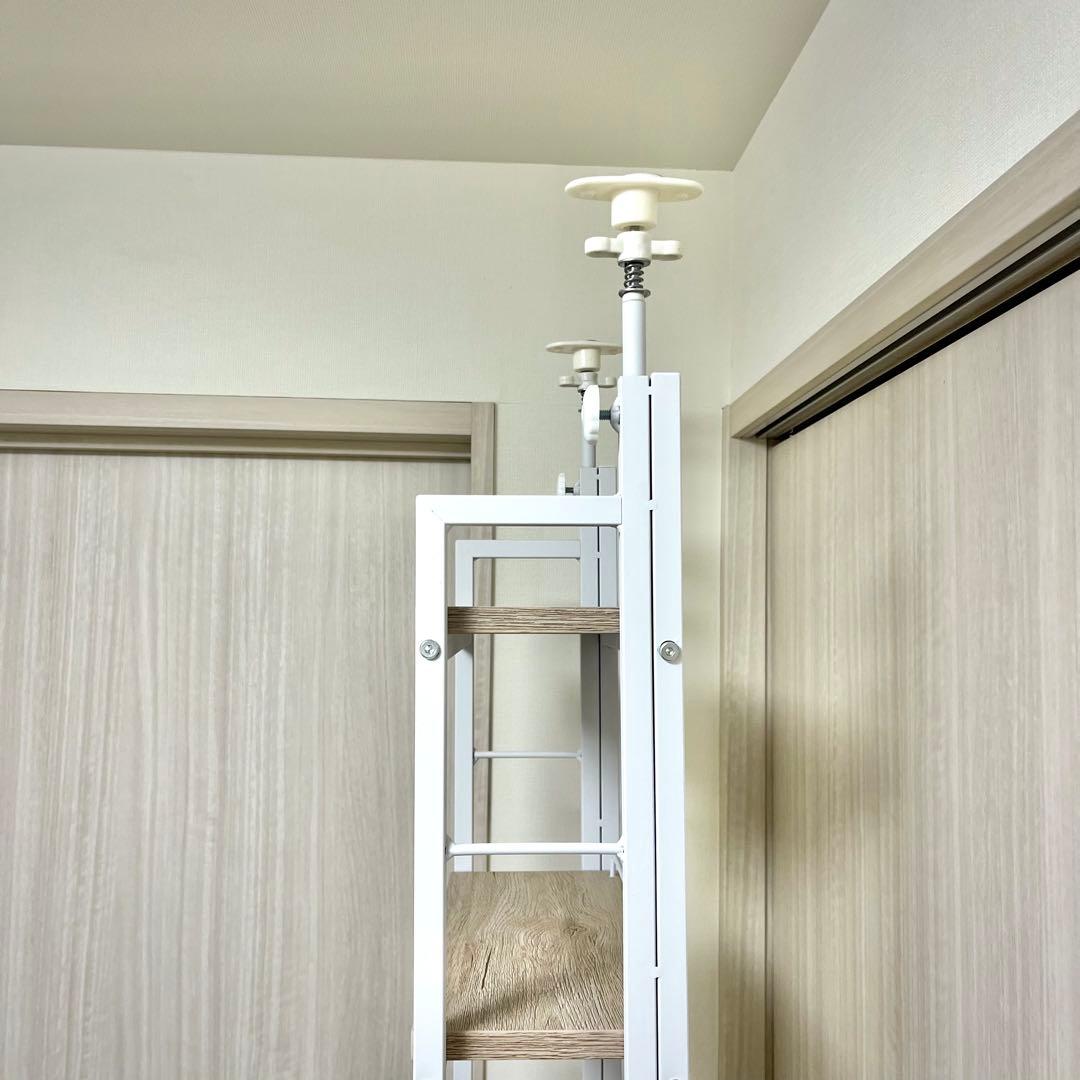 山善 YAMAZEN 本棚 突っ張り スリム ラック