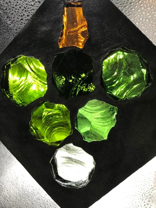 値下！【レア】三浦啓子 ロクレール 葡萄　インテリア　飾り　硝子　ステンドグラス