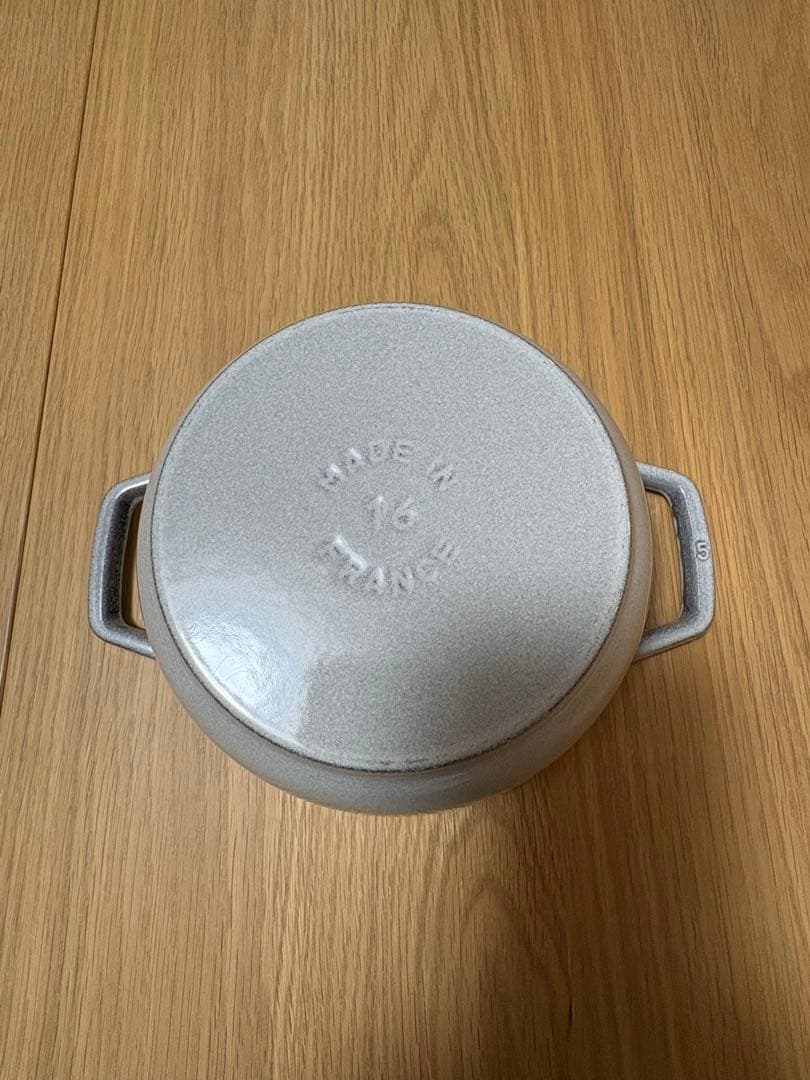 【美品】staub ワナベS 16cm カンパーニュ シリアルナンバー 鍋ピン付