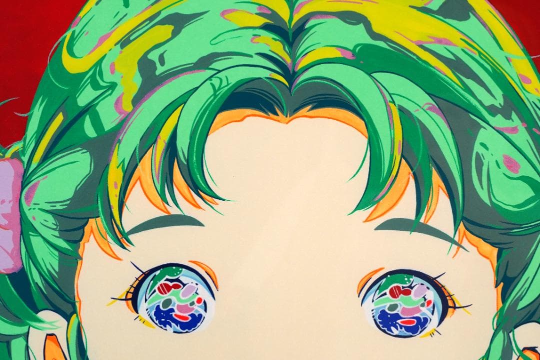 愛☆まどんな「彼女の顔が思い出せない-たぁこ-」シルクスクリーン