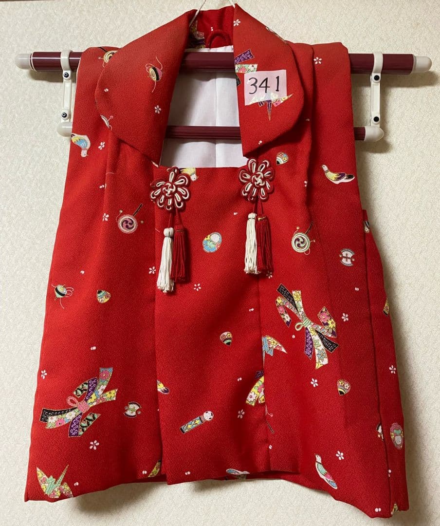 No.341七五三3歳子供着物5点セット着丈71センチ裄丈40センチ美品 綺麗