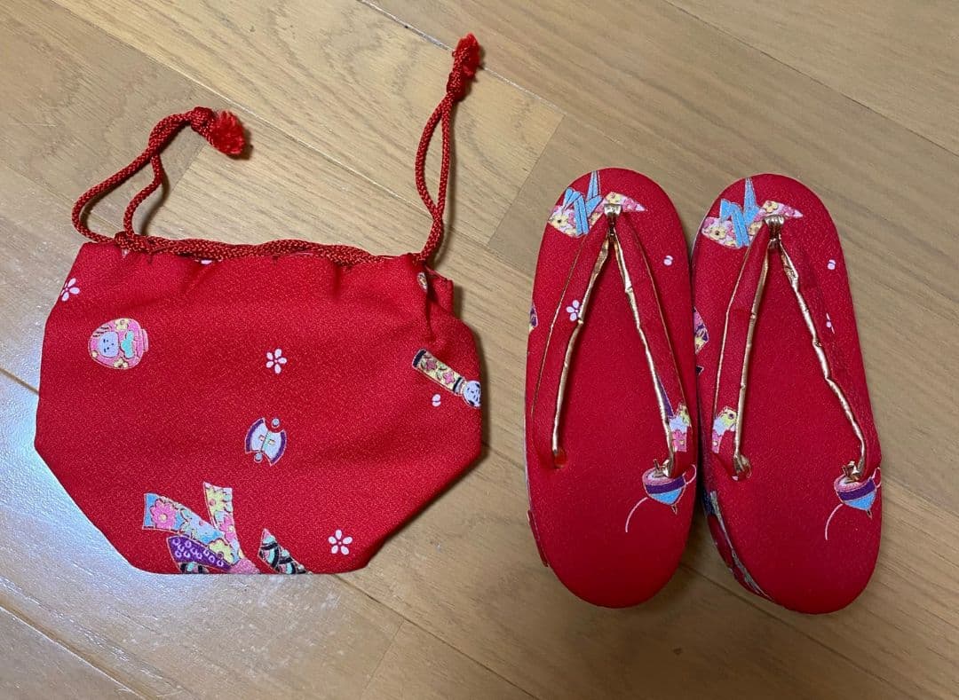 No.341七五三3歳子供着物5点セット着丈71センチ裄丈40センチ美品 綺麗