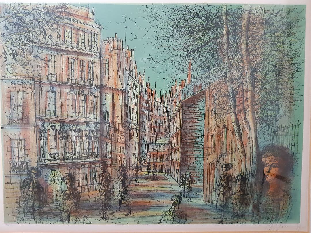 ジャン・カルズ－ リトグラフ Jean Carzou 直筆サイン - メルカリ