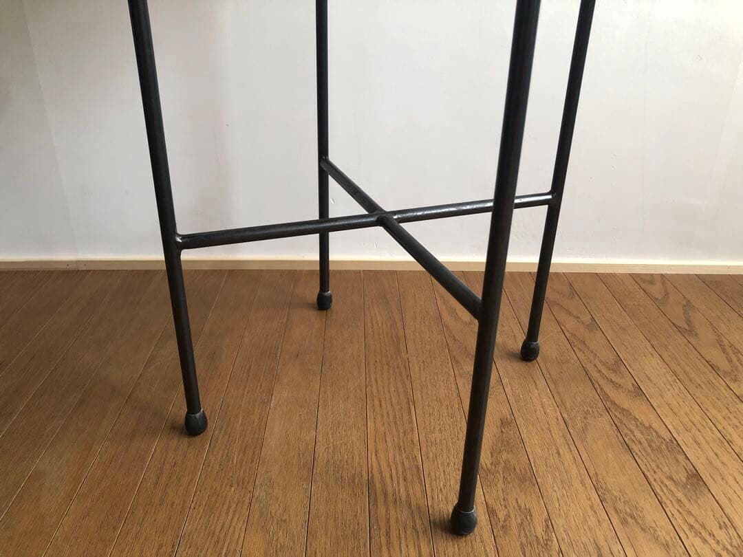 古家具 鉄無垢フレーム パッチワーク ハイスツール カウンターチェア ② レトロ