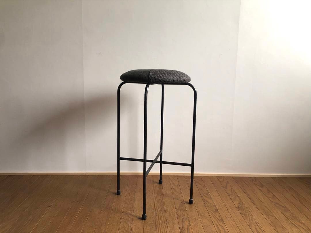 古家具 鉄無垢フレーム パッチワーク ハイスツール カウンターチェア ② レトロ