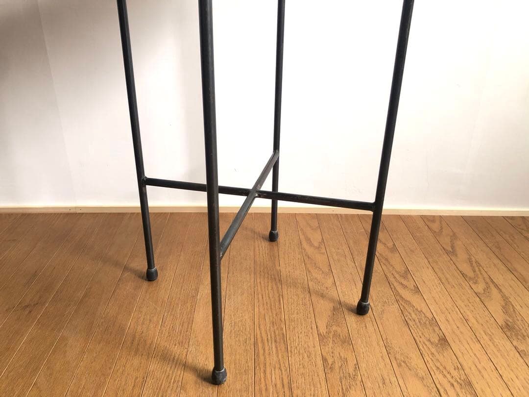 古家具 鉄無垢フレーム パッチワーク ハイスツール カウンターチェア ② レトロ