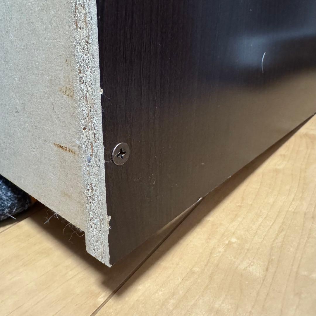 日本製 ぼん家具／木製スライド本棚 漫画 DVD 隙間 引き出し棚×2収納ボード