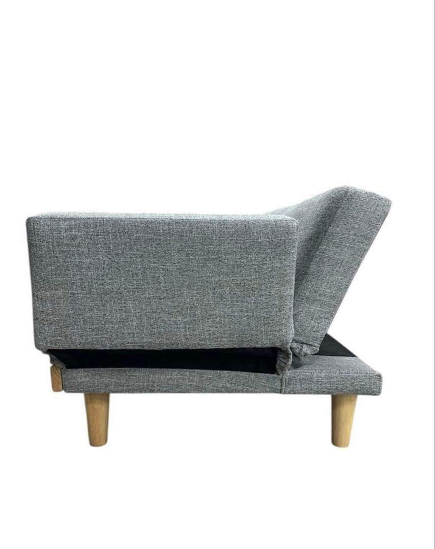 2人掛けソファ LOWYA ロウヤソファベッド天然木脚ファブリックソファー(S)