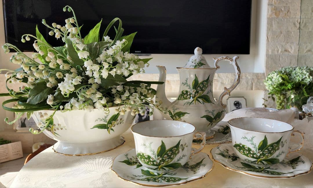 超希少 ハマースレイ すずらん 特大ボウル 盛り皿 ビンテージ アンティーク