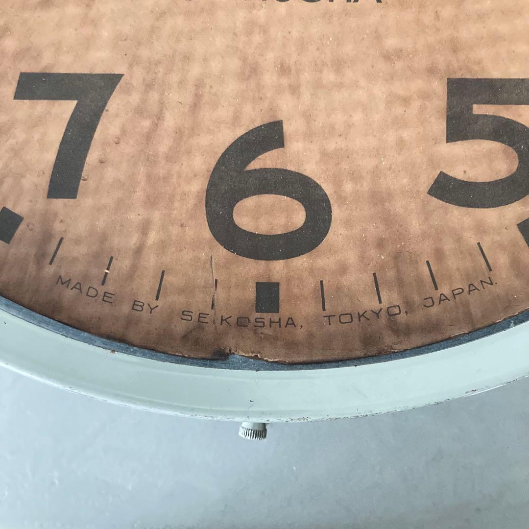 古時計 ナショナル時計にSEIKOSHA文字盤 直径41cm ヴィンテージ雑貨