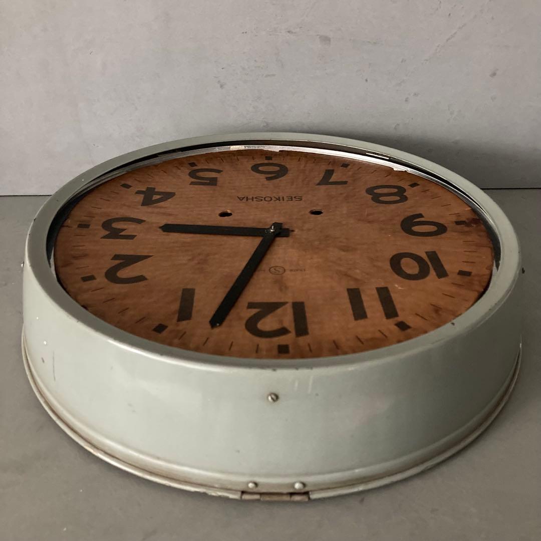 古時計 ナショナル時計にSEIKOSHA文字盤 直径41cm ヴィンテージ雑貨