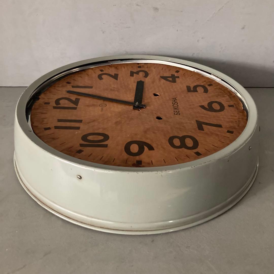 古時計 ナショナル時計にSEIKOSHA文字盤 直径41cm ヴィンテージ雑貨