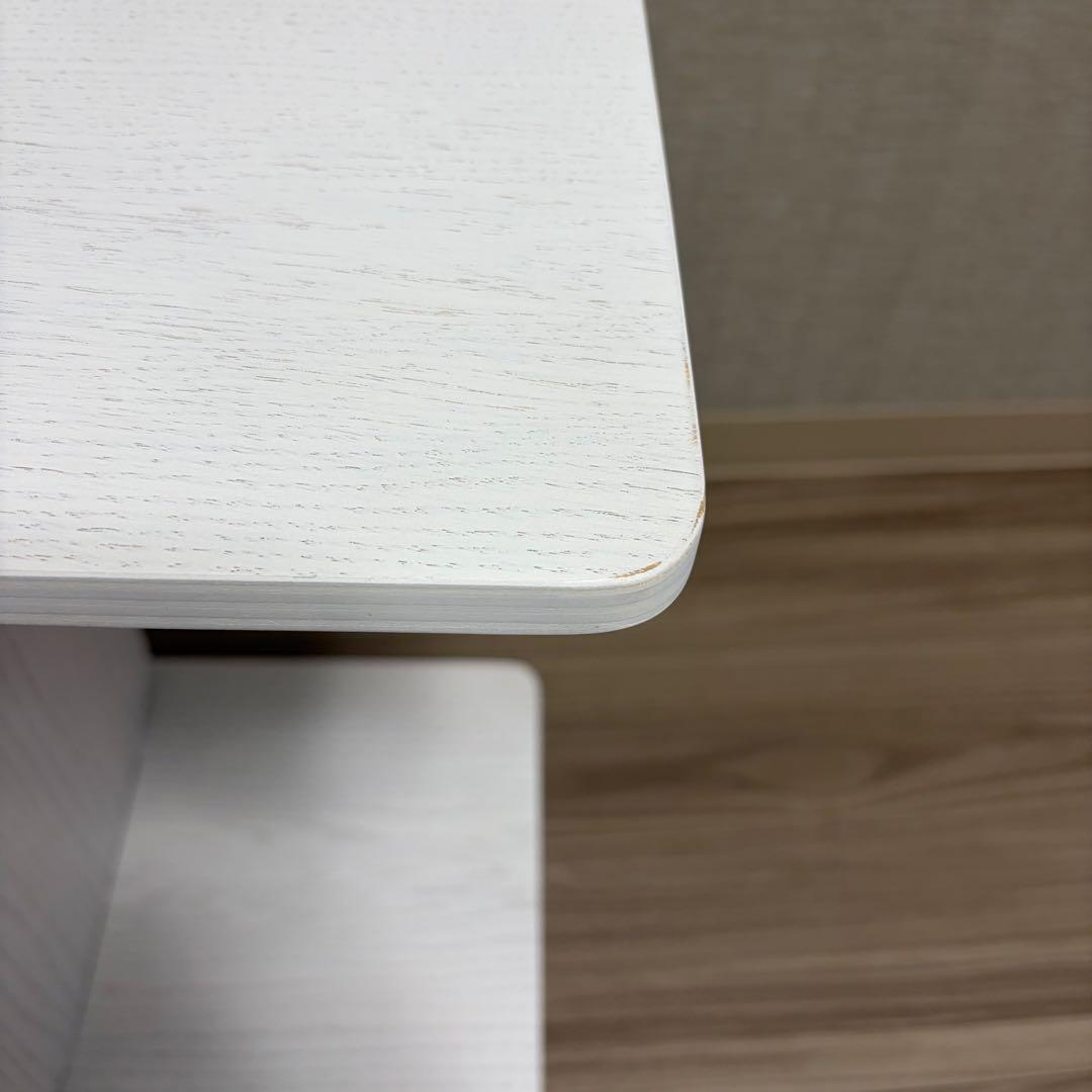 サイドテーブル おしゃれ コの字 2WAY 北欧 韓国 ホワイト